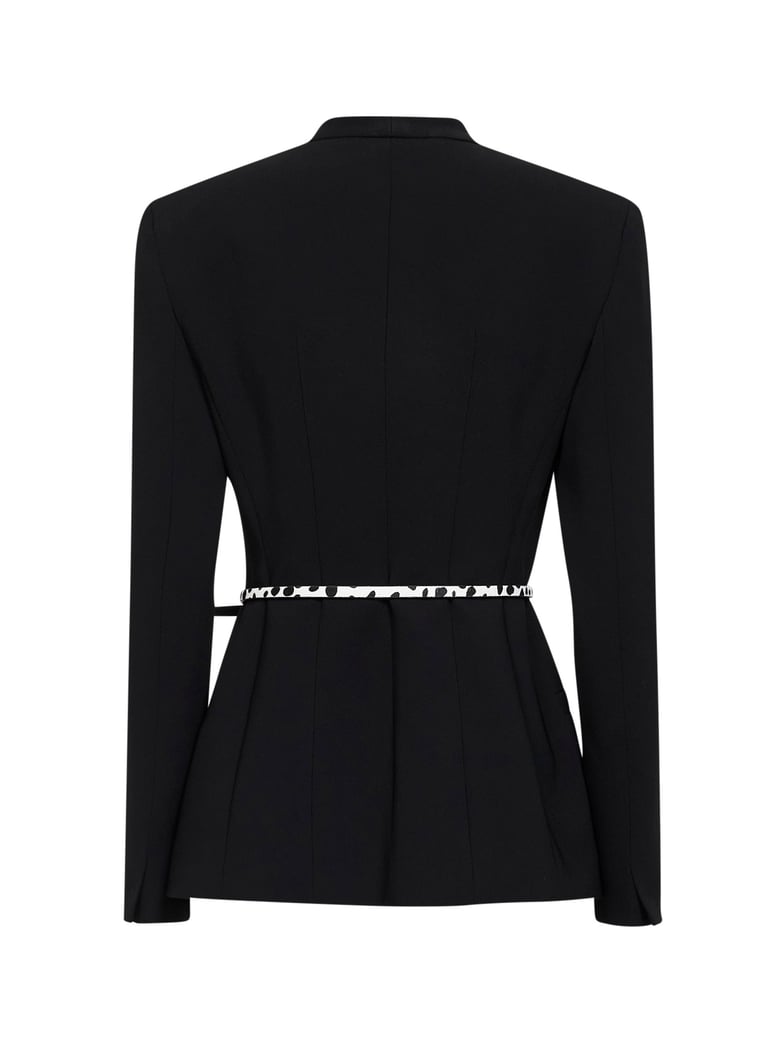 belted jacket mstquinoa black by Selfnex
