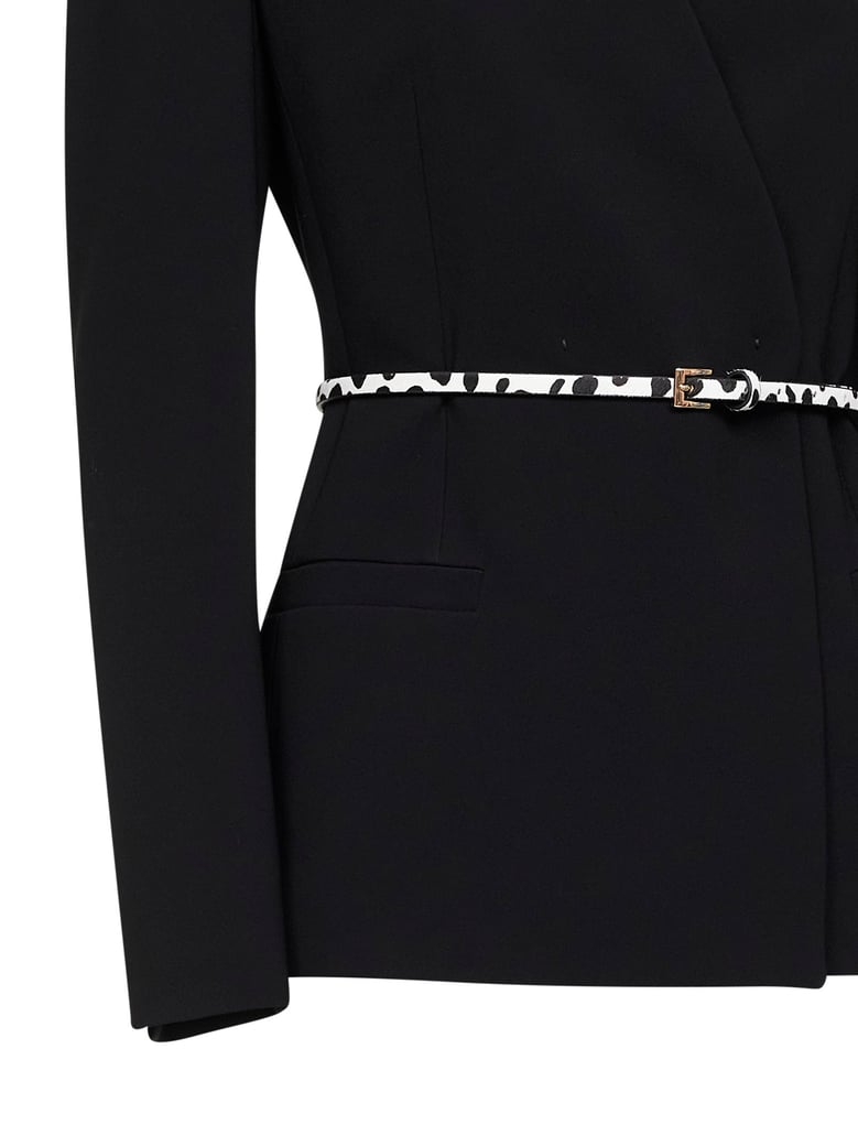 belted jacket mstquinoa black by Selfnex