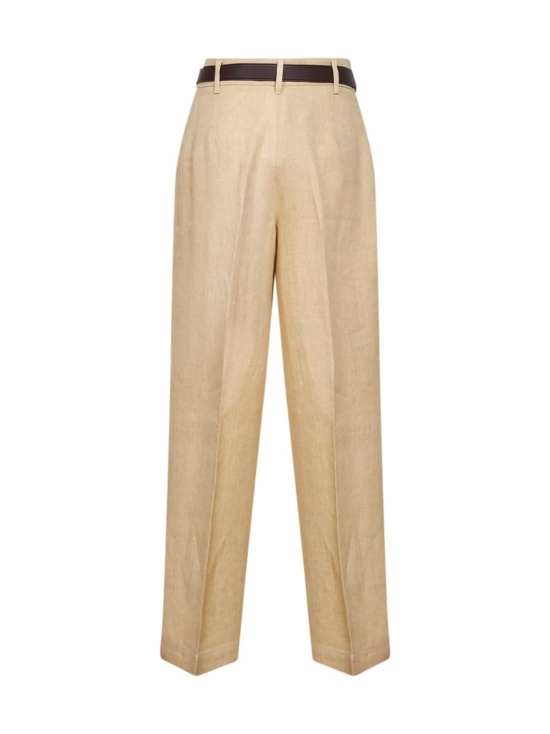trousers mstsumero wide-leg linen beige by Selfnex