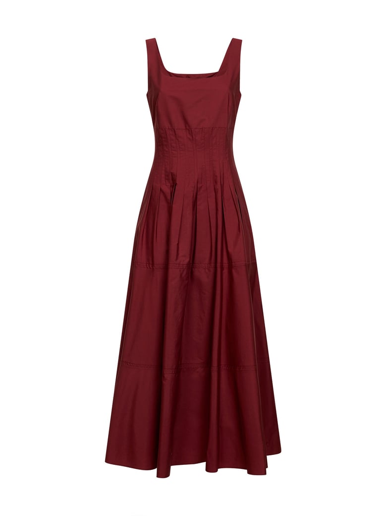 dress mstfeltre bordeaux poplin by Selfnex