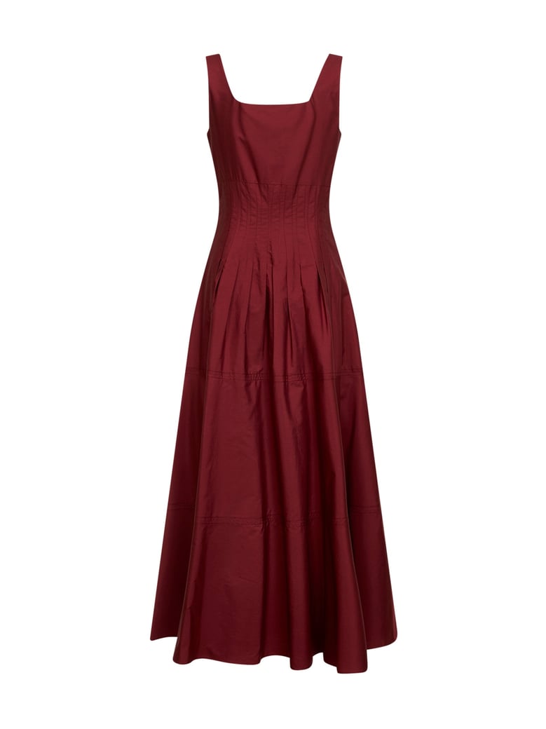 dress mstfeltre bordeaux poplin by Selfnex