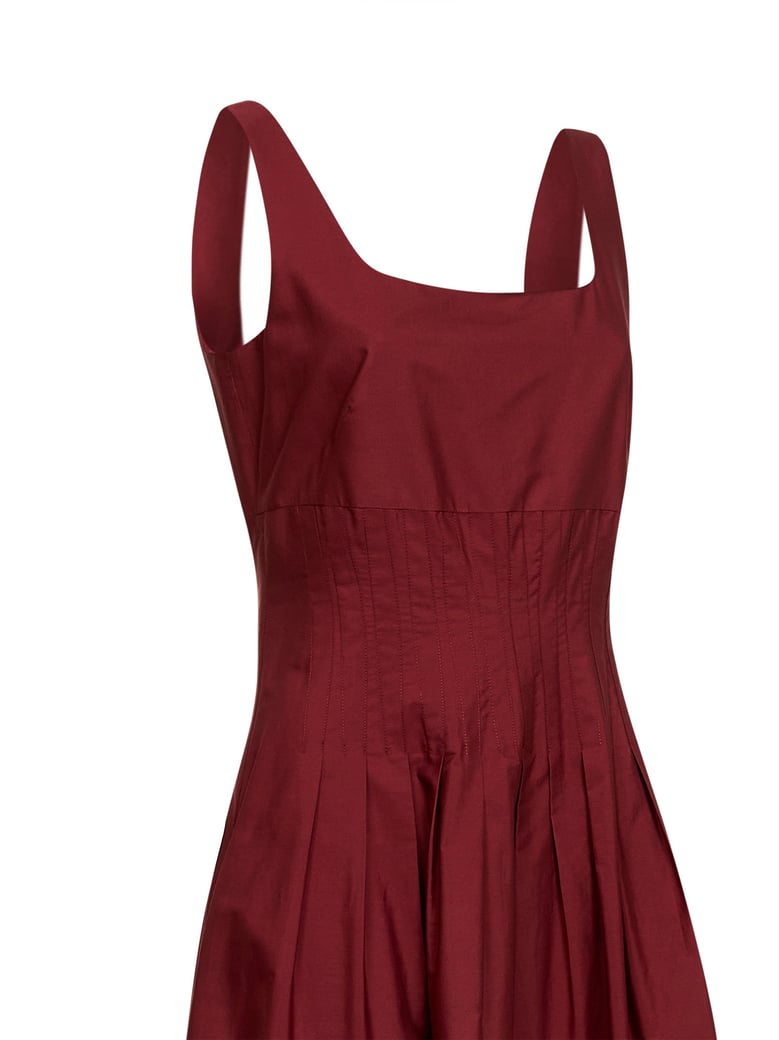 dress mstfeltre bordeaux poplin by Selfnex