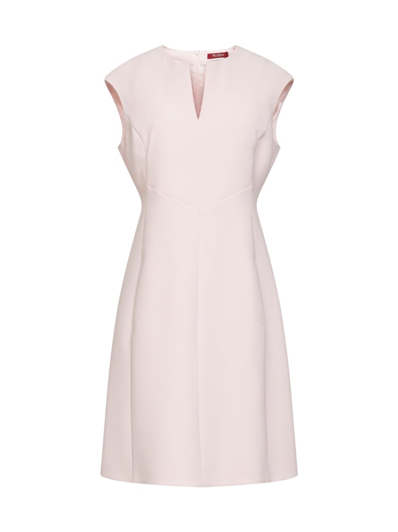 pink cady short princess-line dress by Selfnex