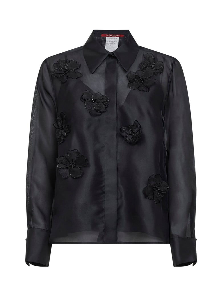 shirt mseagi black silk organza by Selfnex