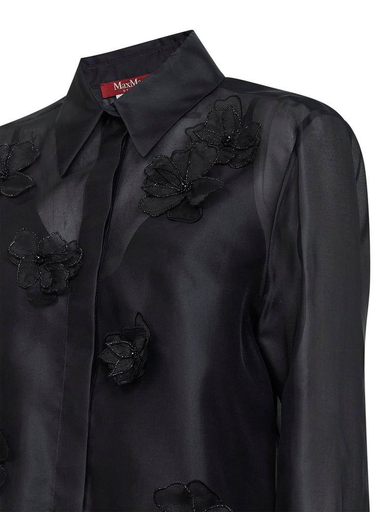 shirt mseagi black silk organza by Selfnex