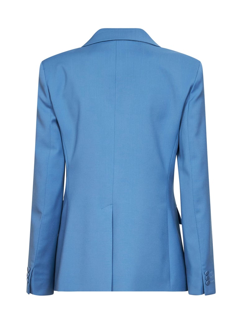 light blue stretch wool blazer by Selfnex