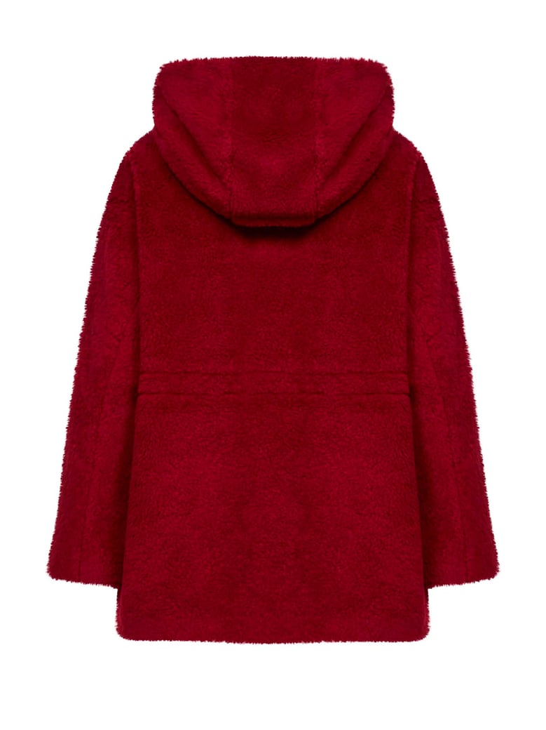 red hooded coat by Selfnex