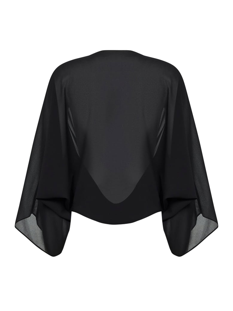 black draped cropped top by Selfnex
