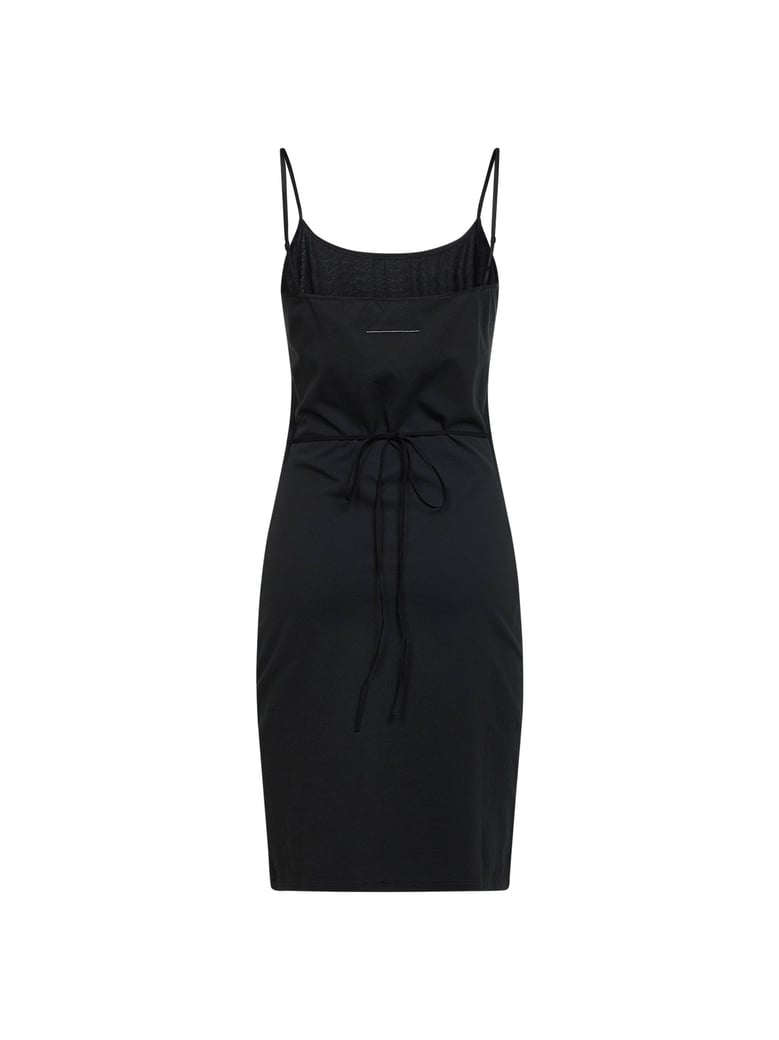 mini dress belted black cotton by Selfnex