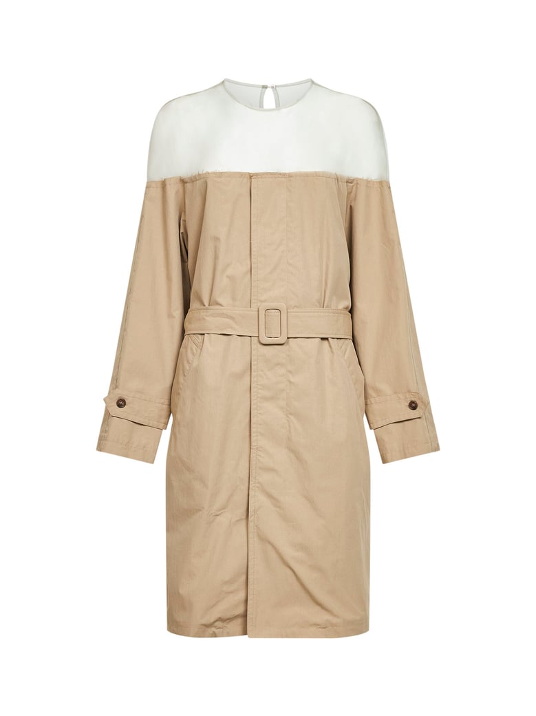 midi trench dress pinky beige by Selfnex