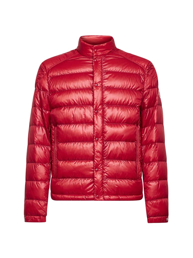 red selves short down jacket by Selfnex