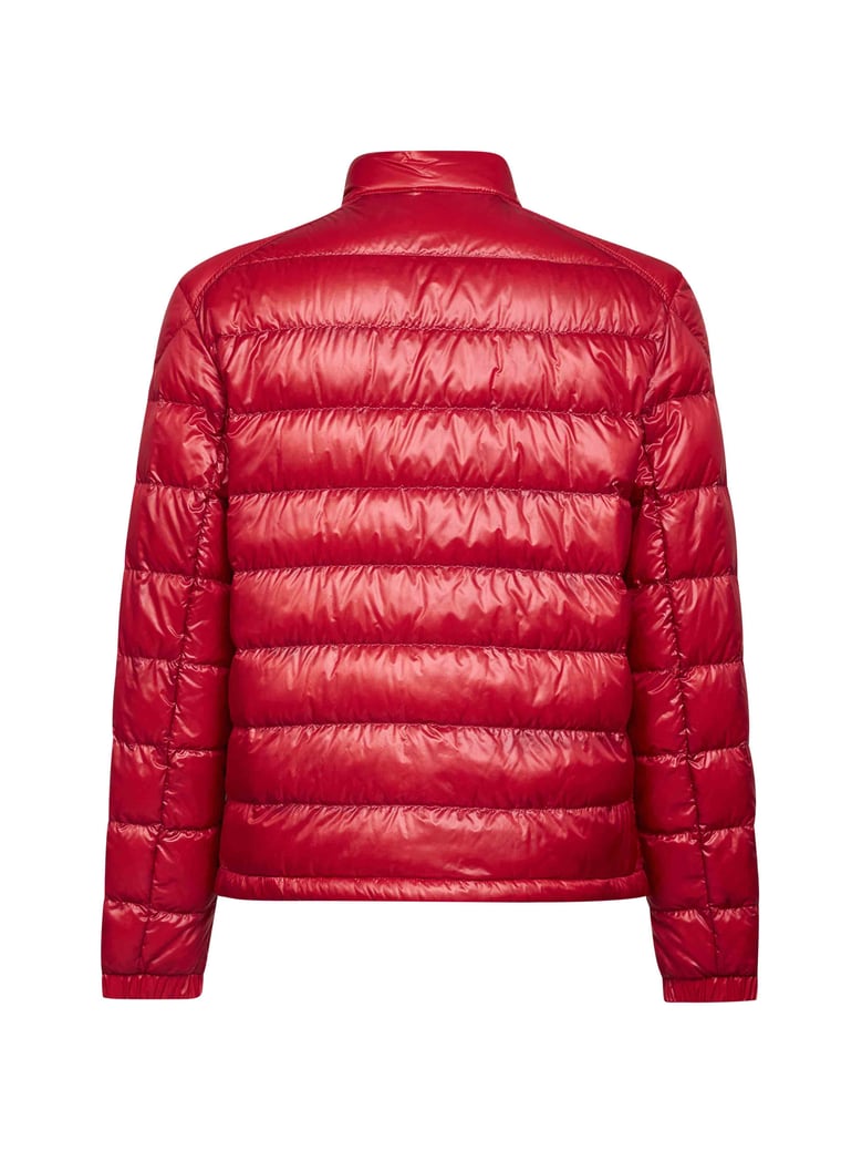 red selves short down jacket by Selfnex