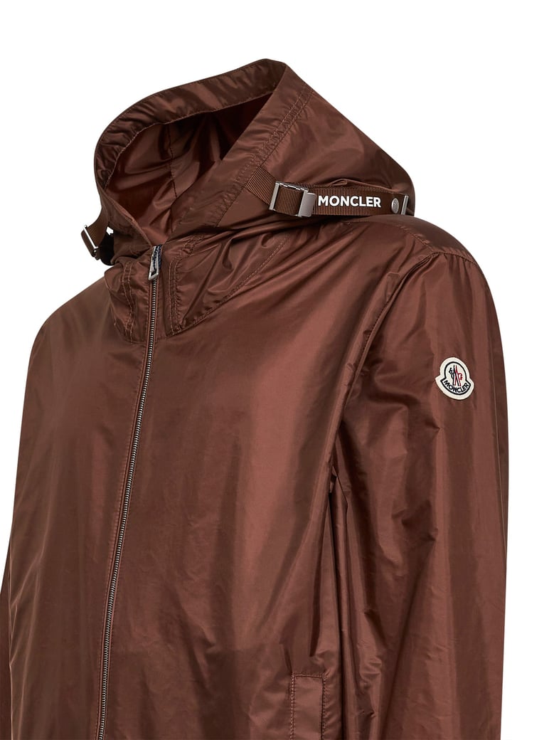 hooded windbreaker brown by Selfnex