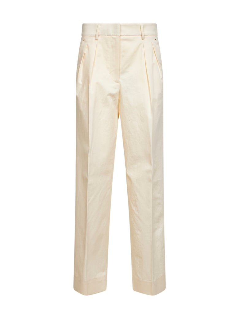 trousers natural cotton gabardine beige by Selfnex