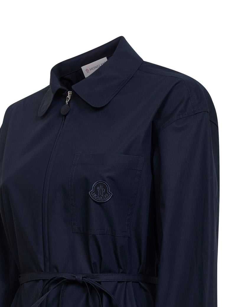 shirt jacket blue cotton poplin by Selfnex