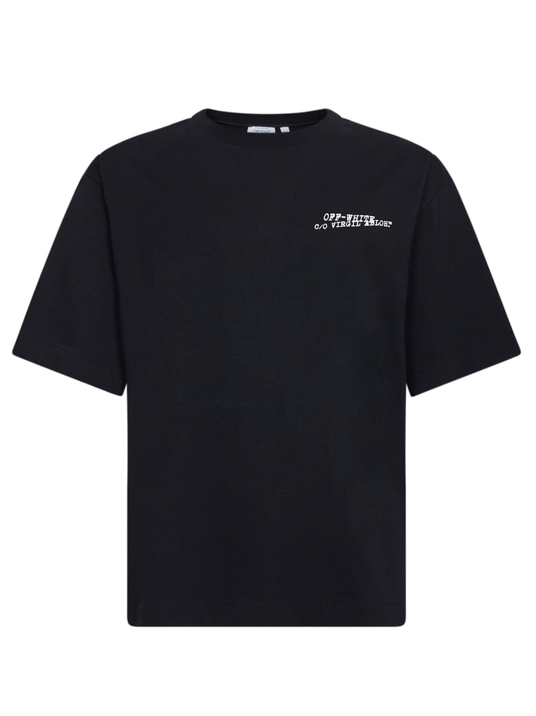 t-shirt type arrow black cotton jersey by Selfnex
