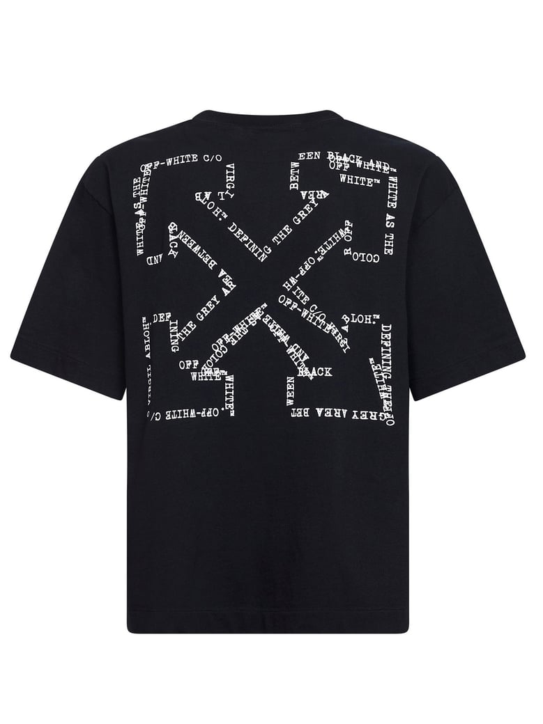 t-shirt type arrow black cotton jersey by Selfnex