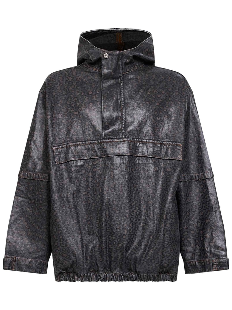 anorak jacket sacco spotted denim by Selfnex