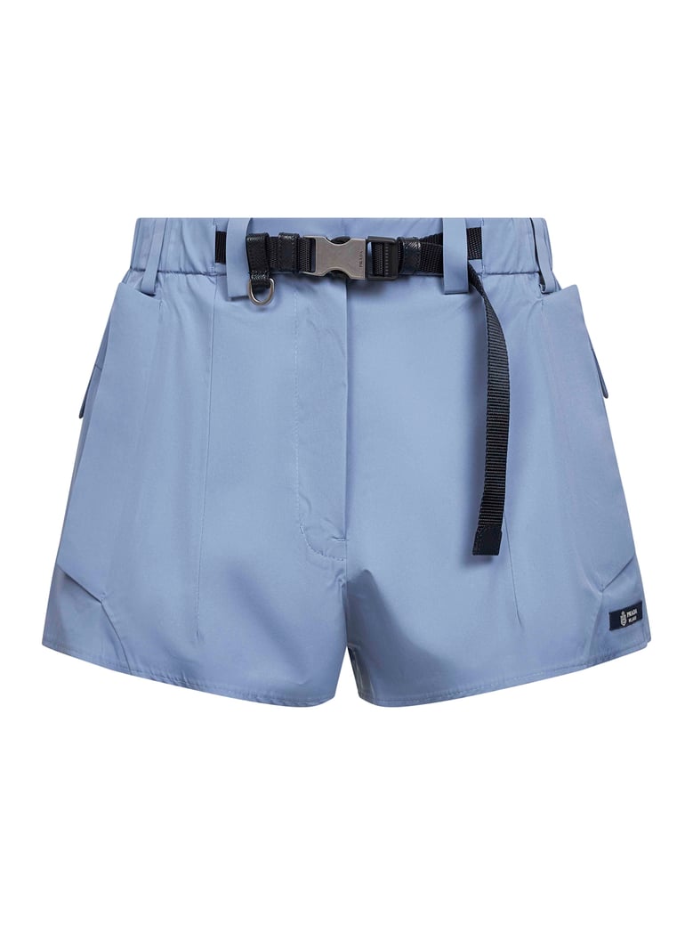 light blue technical canvas shorts by Selfnex