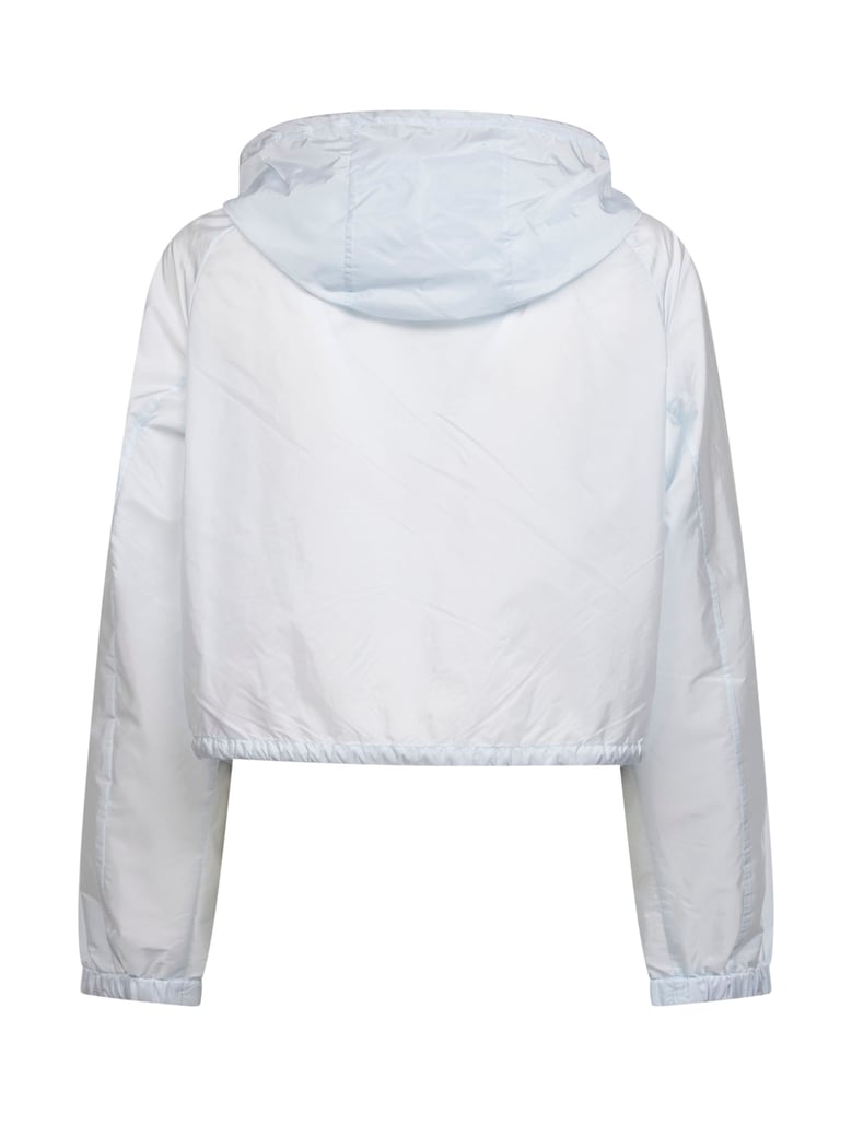 light blue re-nylon hooded jacket by Selfnex