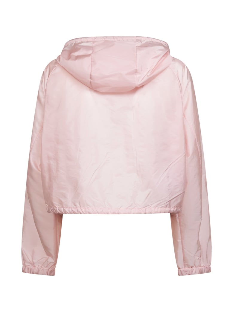 pink lightweight re-nylon hooded jacket by Selfnex