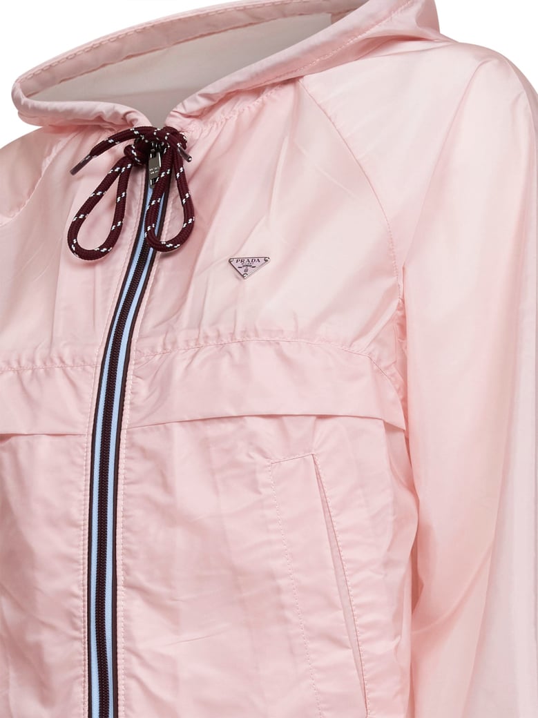 pink lightweight re-nylon hooded jacket by Selfnex