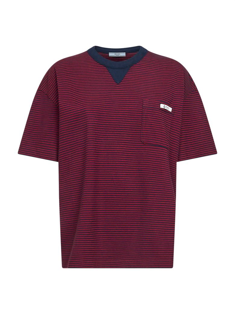 striped cotton jersey t-shirt by Selfnex