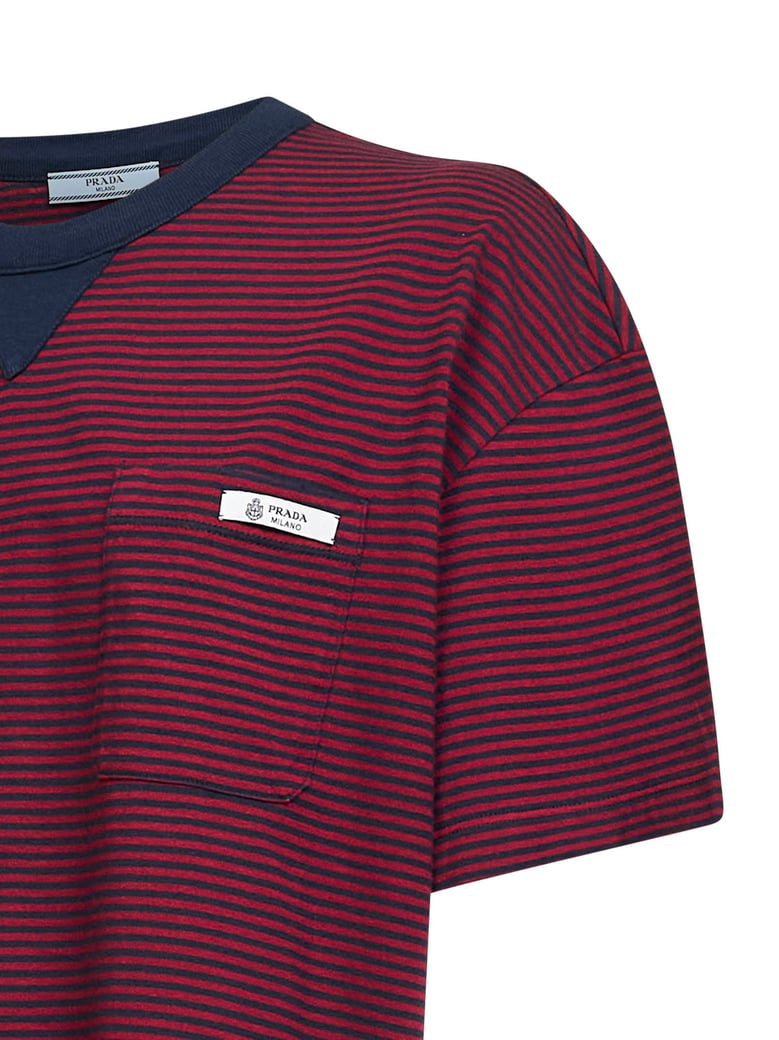 striped cotton jersey t-shirt by Selfnex