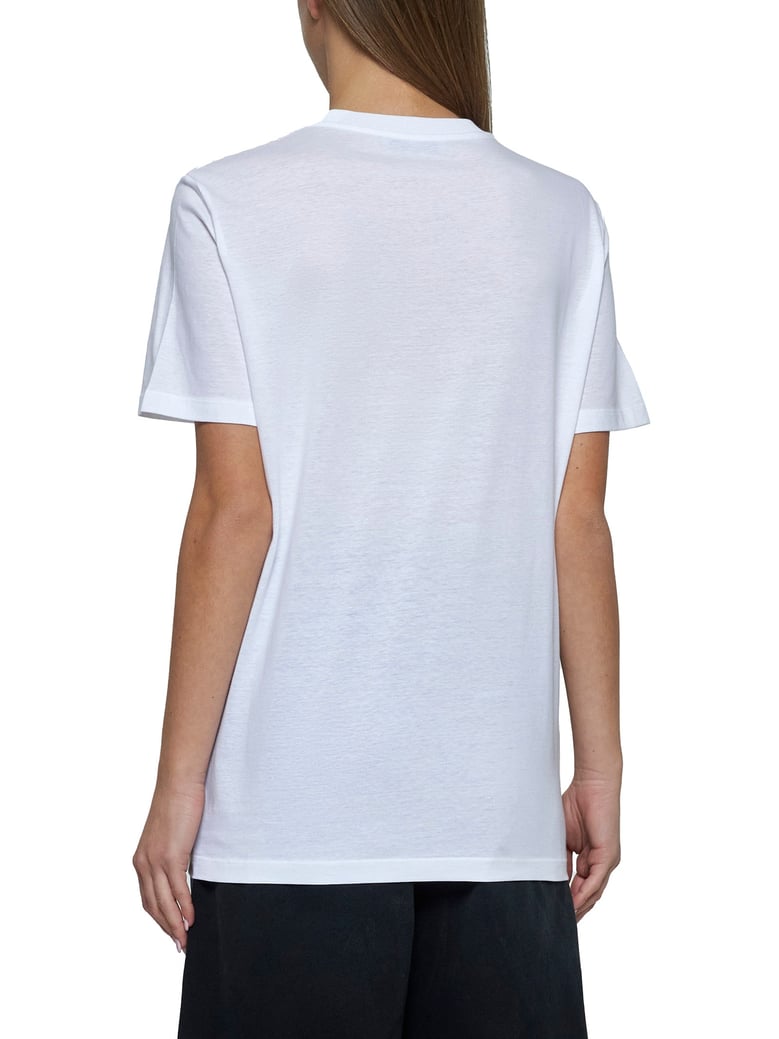 cotton t-shirt with rhinestone plaque by Selfnex