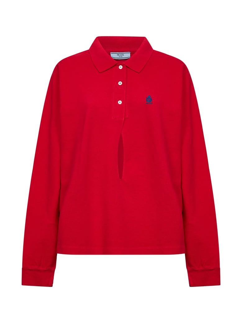 polo shirt cotton piqué red by Selfnex