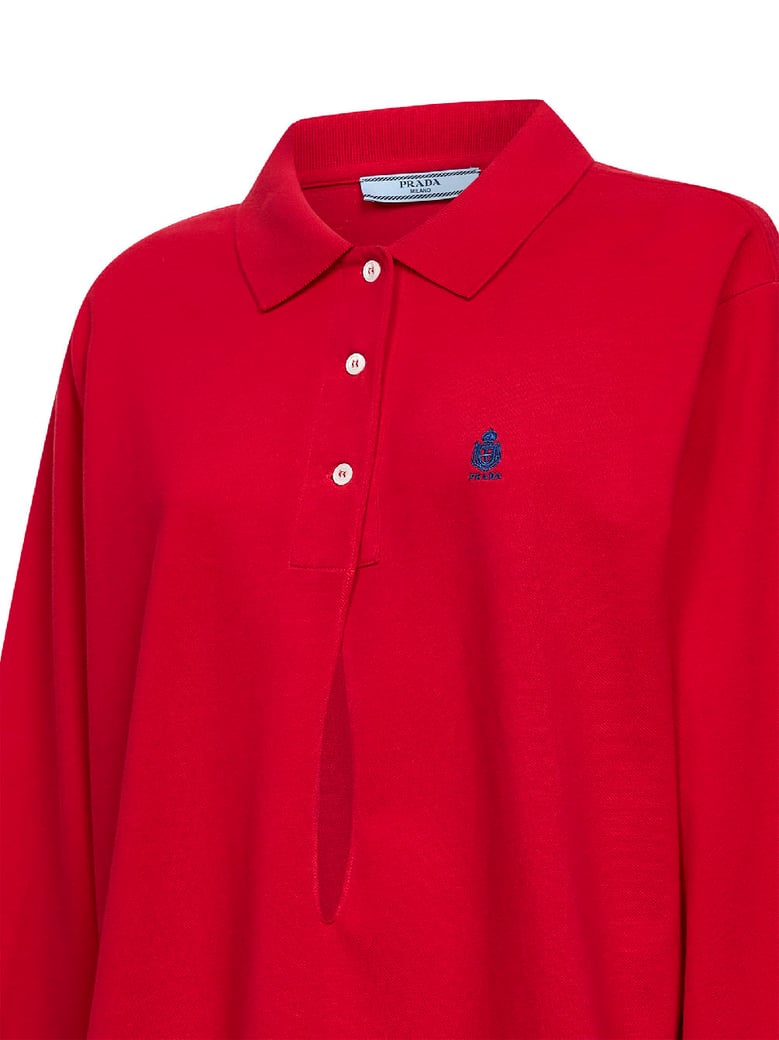 polo shirt cotton piqué red by Selfnex