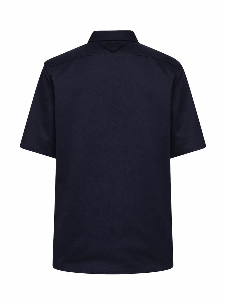 chino short-sleeved shirt blue by Selfnex