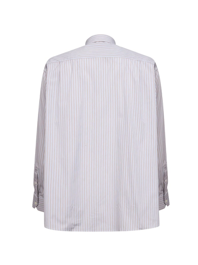 striped cotton poplin shirt by Selfnex