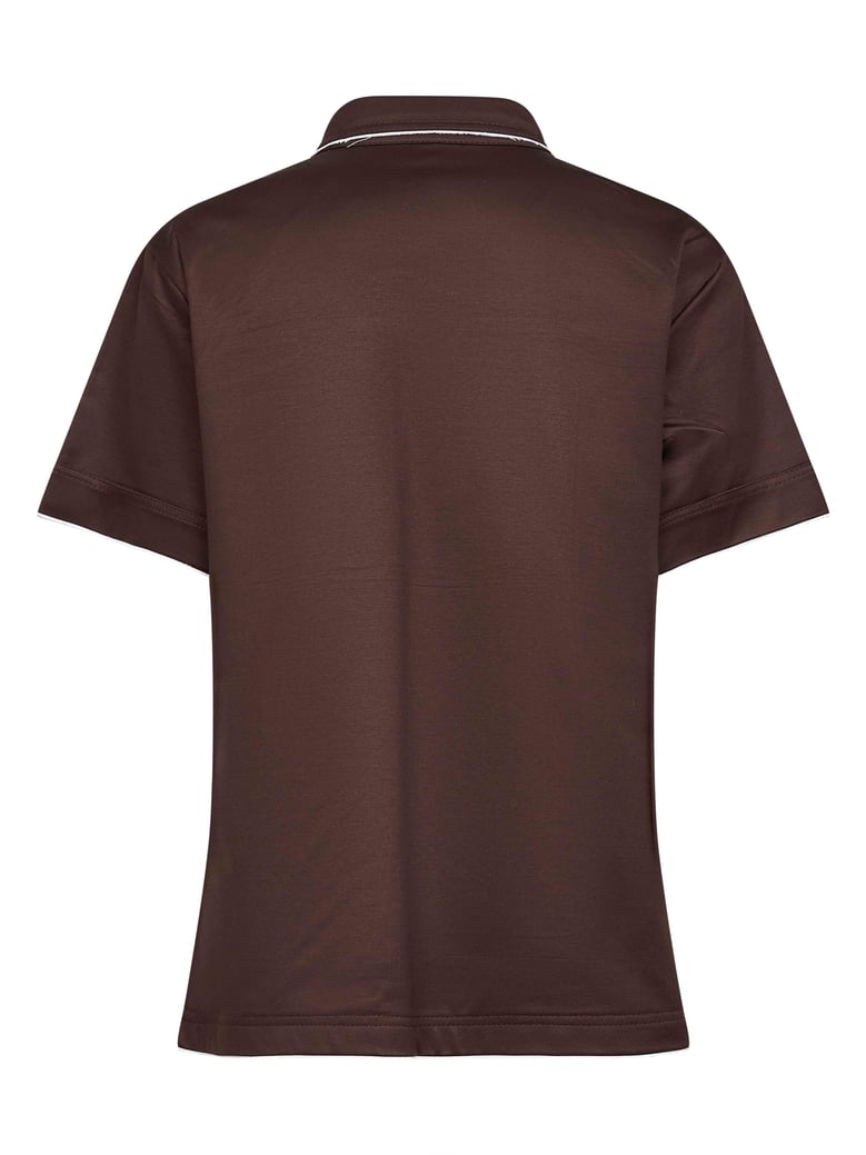 ebony lisle cotton polo shirt by Selfnex