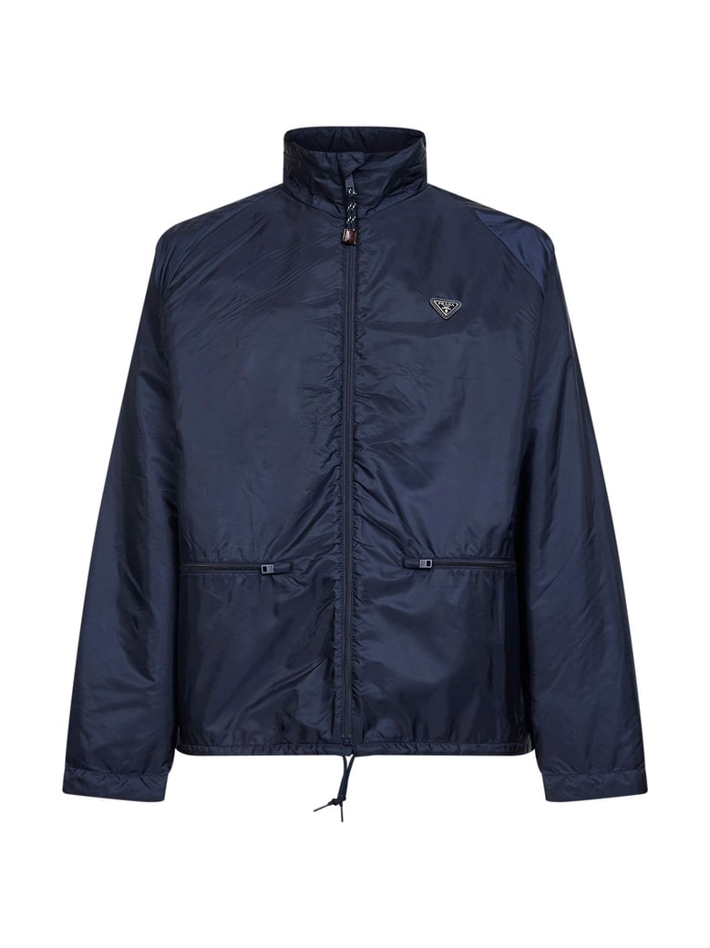 blue re-nylon hooded jacket by Selfnex