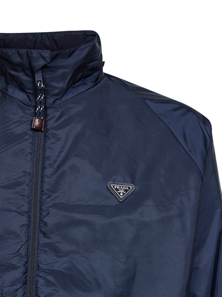 blue re-nylon hooded jacket by Selfnex