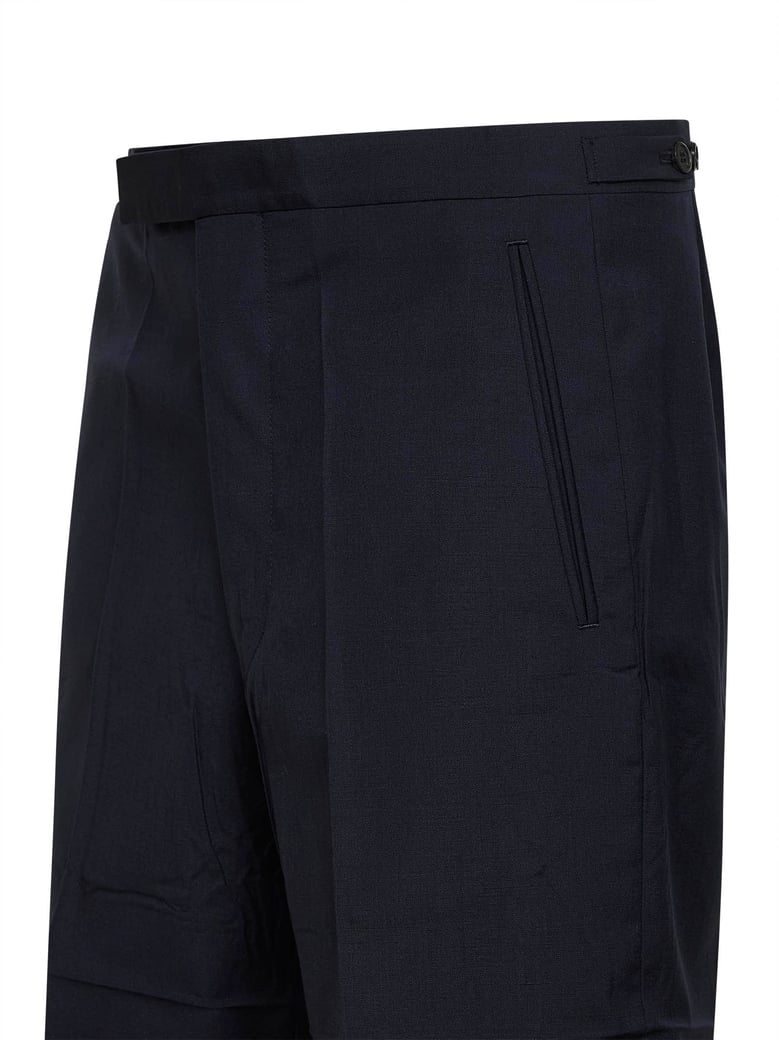 blue wool and mohair tailored bermuda shorts by Selfnex