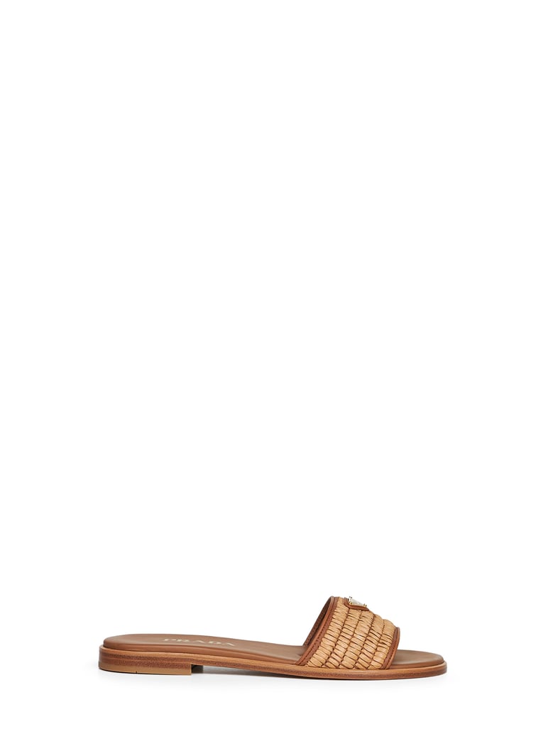 slide sandals camel leather by Selfnex
