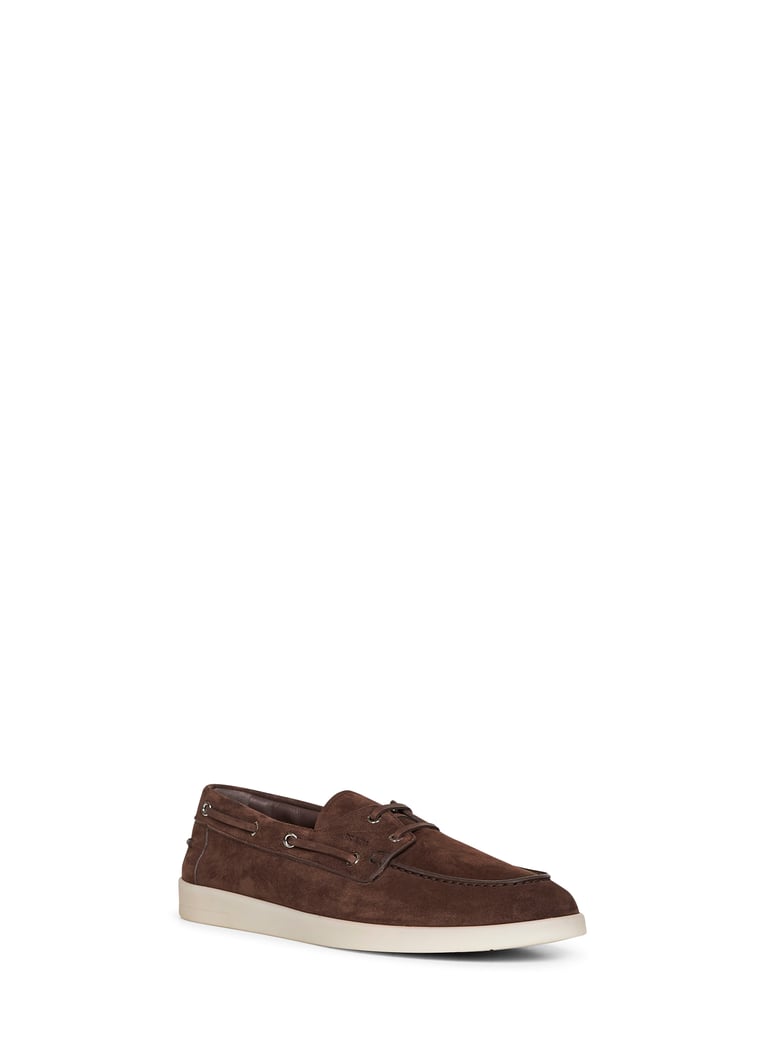 dark brown suede boat shoes by Selfnex