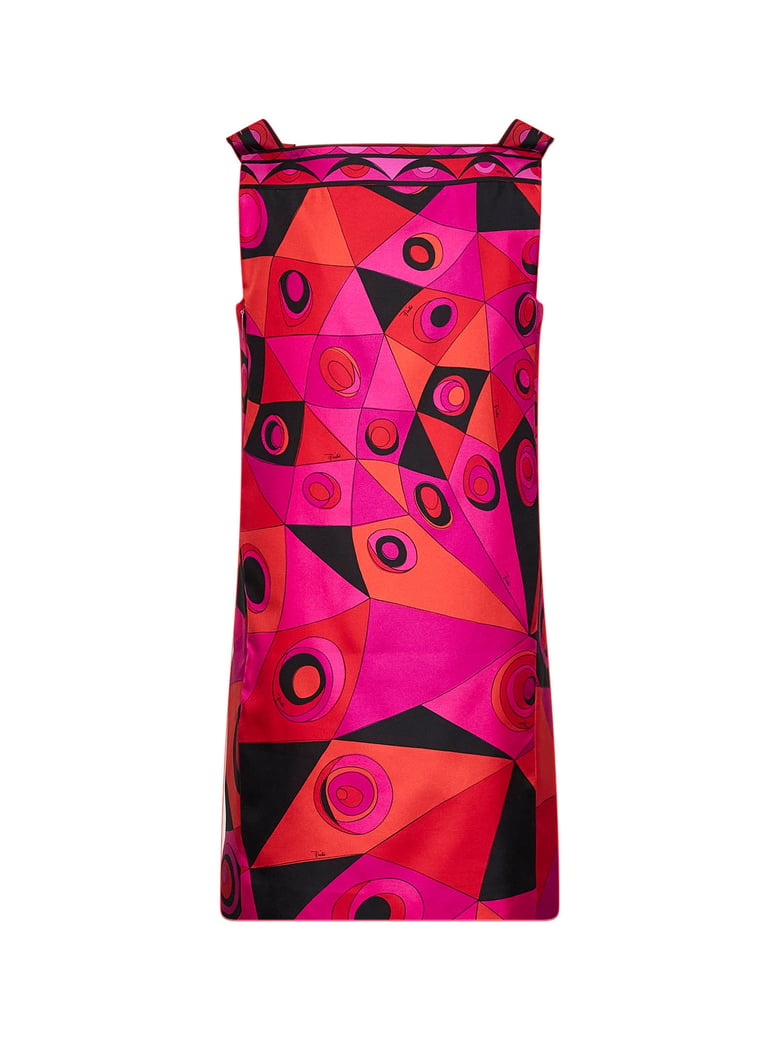 mini dress fuchsia/black silk by Selfnex