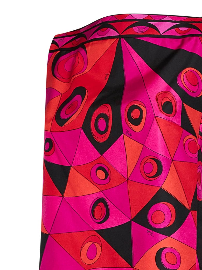 mini dress fuchsia/black silk by Selfnex