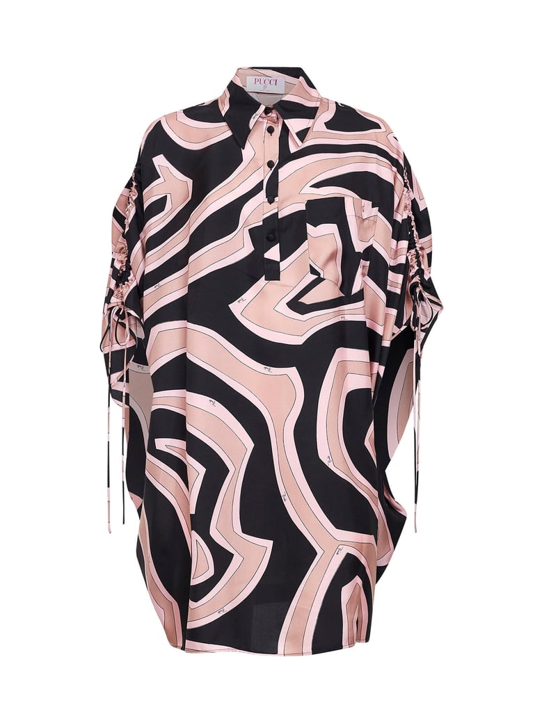 kaftan dress labirinto print multicolour silk by Selfnex