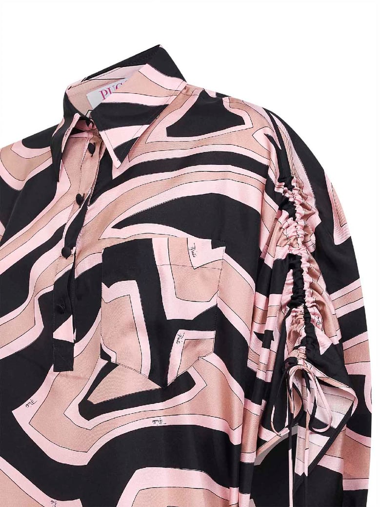 kaftan dress labirinto print multicolour silk by Selfnex