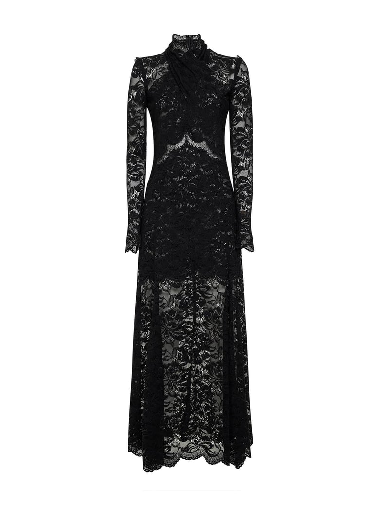 black lace long dress by Selfnex