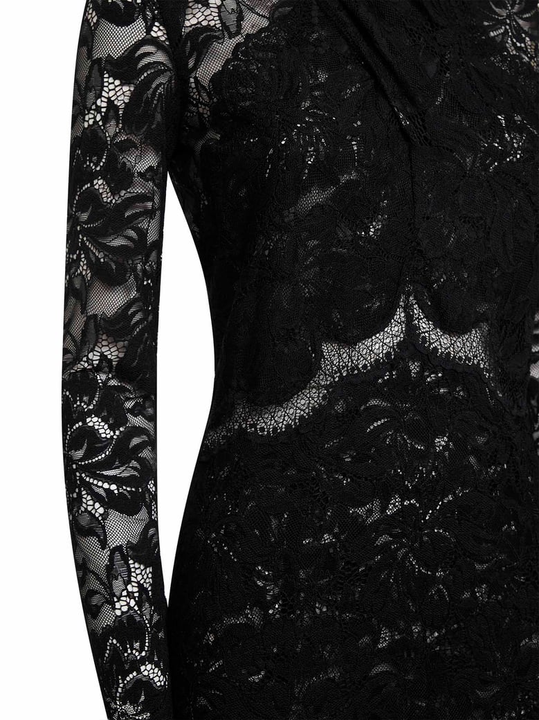 black lace long dress by Selfnex