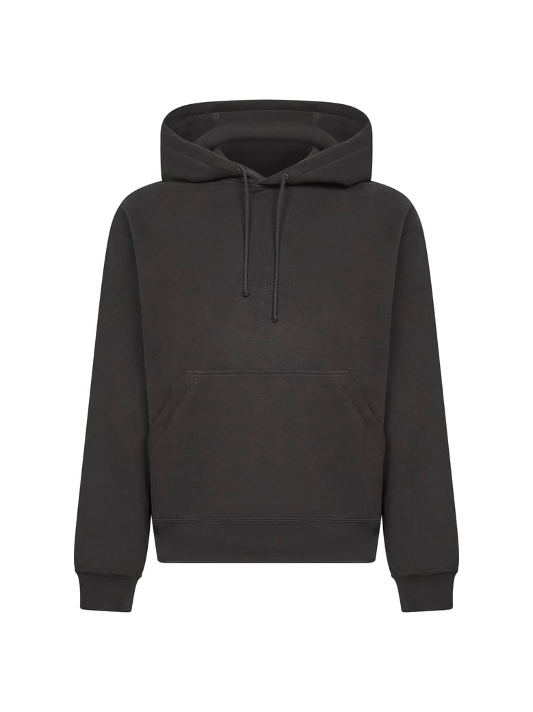 black hoodie with adjustable drawstring by Selfnex