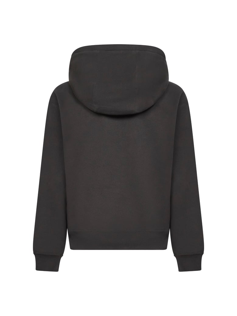 black hoodie with adjustable drawstring by Selfnex