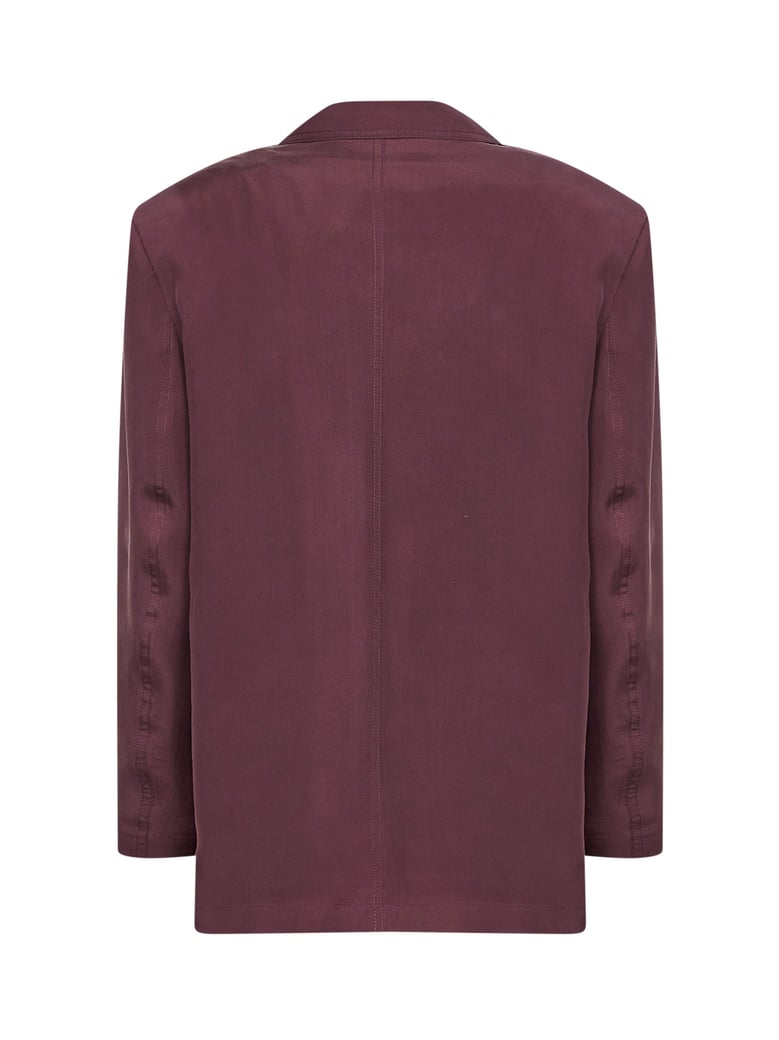 blazer in bordeaux silk by Selfnex