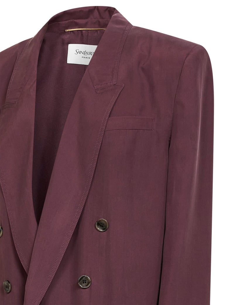 blazer in bordeaux silk by Selfnex