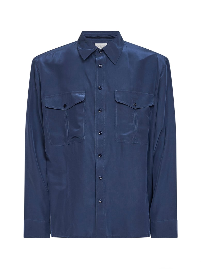 shirt blue viscose-silk by Selfnex